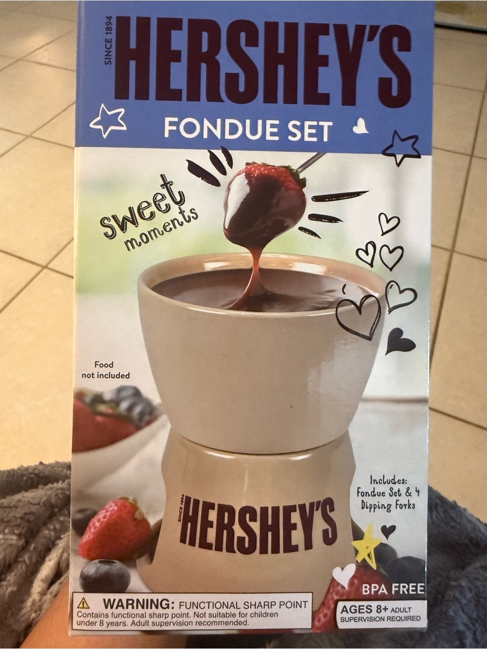 HERSHEY'S Cream Fondue Set - Cream White